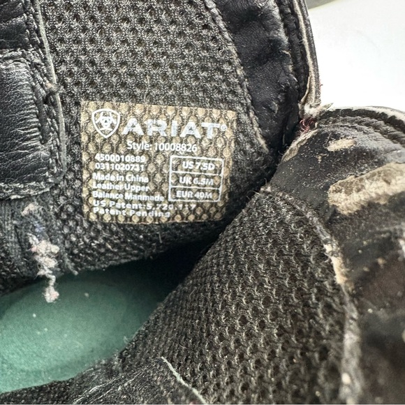 Ariat Red and Black Western Cowboy Western Boots Leather Mens size 7.5D - Picture 13 of 13